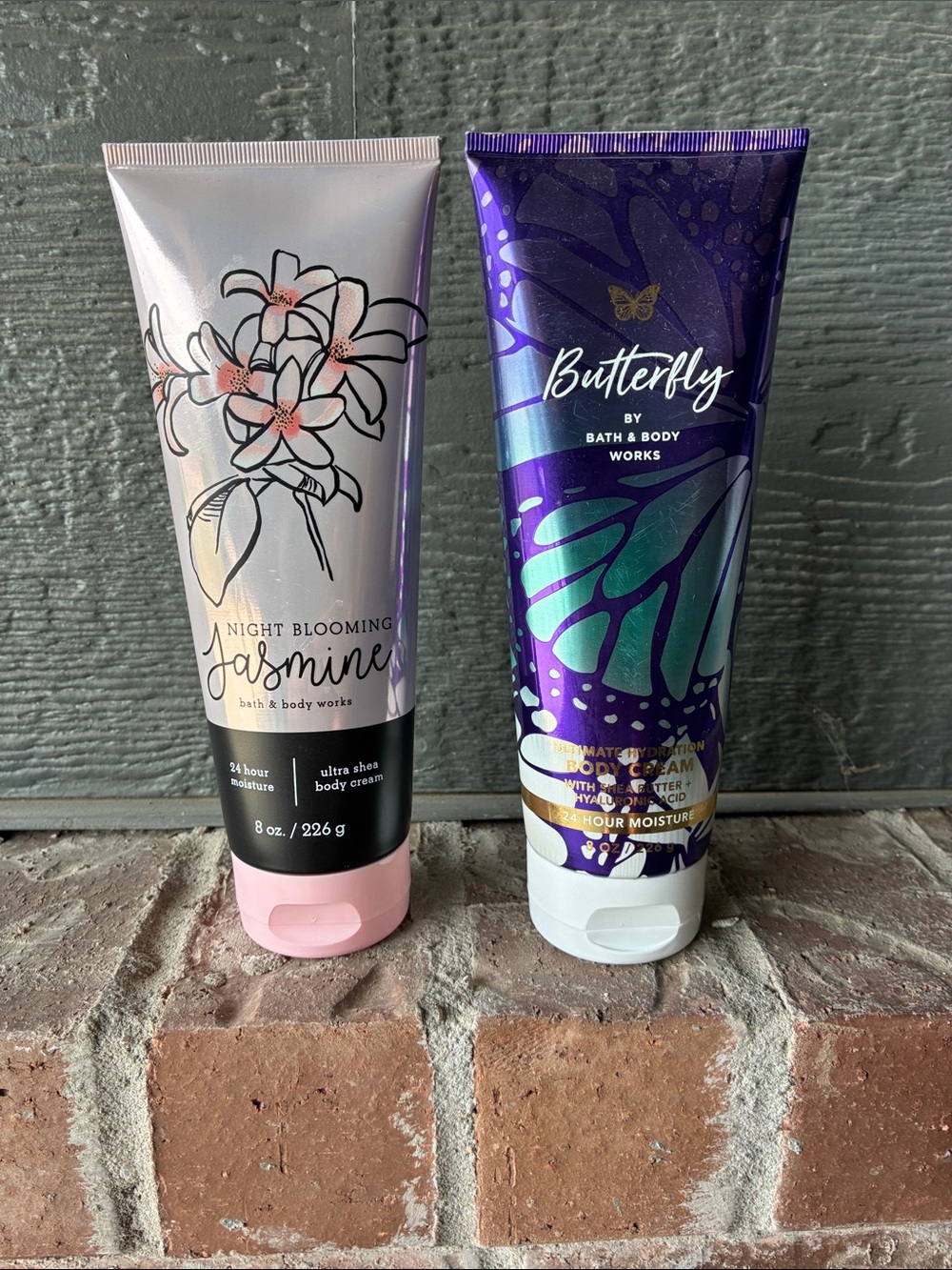 Bath & Body Works Night Blooming Jasmine & Butterfly Body Creams - Pink, Purple
